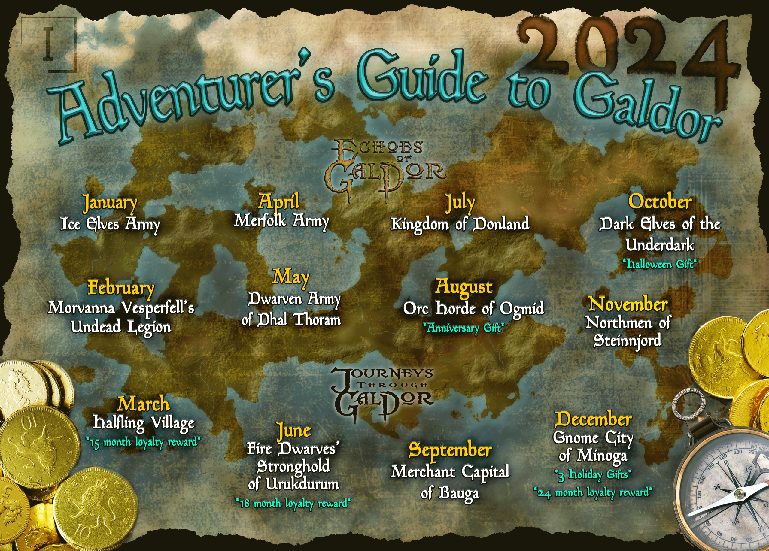 Adventurer's Guide to Galdor 2024 - Echoes of Galdor and Journeys Through Galdor Preview